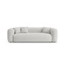 Martina 3-Sitzer Sofa mit Schlaffunktion, ausklappbar, aus Boucle in Grey Beige Melange (Monet Pearl), 264x106 cm von Micadoni – Bild 1