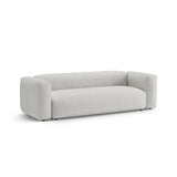 Martina 3-Sitzer Sofa mit Schlaffunktion, ausklappbar, aus Boucle in Grey Beige Melange (Monet Pearl), 264x106 cm von Micadoni – Bild 6
