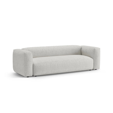Martina 3-Sitzer Sofa mit Schlaffunktion, ausklappbar, aus Boucle in Grey Beige Melange (Monet Pearl), 264x106 cm von Micadoni – Bild 6