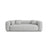 Martina 3-Sitzer Sofa mit Schlaffunktion, ausklappbar, aus Boucle in Silber (Monet Silver), 264x106 cm von Micadoni – Bild 1