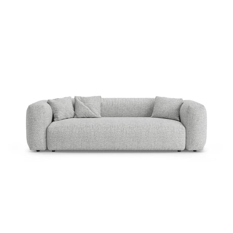 Martina 3-Sitzer Sofa mit Schlaffunktion, ausklappbar, aus Boucle in Silber (Monet Silver), 264x106 cm von Micadoni – Bild 1