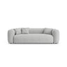 Martina 3-Sitzer Sofa mit Schlaffunktion, ausklappbar, aus Boucle in Silber (Monet Silver), 264x106 cm von Micadoni – Bild 1