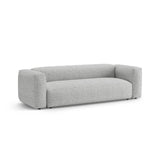 Martina 3-Sitzer Sofa mit Schlaffunktion, ausklappbar, aus Boucle in Silber (Monet Silver), 264x106 cm von Micadoni – Bild 6