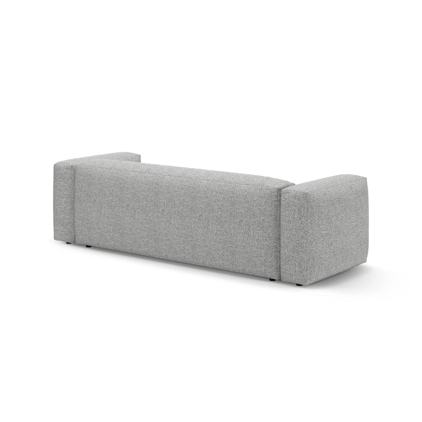 Martina 3-Sitzer Sofa mit Schlaffunktion, ausklappbar, aus Boucle in Silber (Monet Silver), 264x106 cm von Micadoni – Bild 9