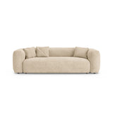 Martina 3-Sitzer Sofa mit Schlaffunktion, ausklappbar, aus Samt, Boucle oder Strukturstoff, 264x106 cm von Micadoni – Bild 1