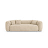 Martina 3-Sitzer Sofa mit Schlaffunktion, ausklappbar, aus Samt, Boucle oder Strukturstoff, 264x106 cm von Micadoni – Bild 1
