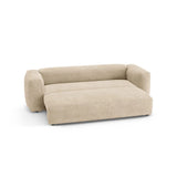 Martina 3-Sitzer Sofa mit Schlaffunktion, ausklappbar, aus Samt, Boucle oder Strukturstoff, 264x106 cm von Micadoni – Bild 7