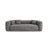 Martina 3-Sitzer Sofa mit Schlaffunktion, ausklappbar, aus Samt in Grau (Vogue 15), 264x106 cm von Micadoni – Bild 1