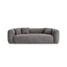 Martina 3-Sitzer Sofa mit Schlaffunktion, ausklappbar, aus Samt in Grau (Vogue 15), 264x106 cm von Micadoni – Bild 1