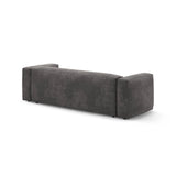 Martina 3-Sitzer Sofa mit Schlaffunktion, ausklappbar, aus Samt in Grau (Vogue 15), 264x106 cm von Micadoni – Bild 9