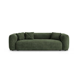 Martina 3-Sitzer Sofa mit Schlaffunktion, ausklappbar, aus Samt in Grün (Vogue 11), 264x106 cm von Micadoni – Bild 1
