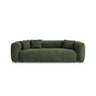 Martina 3-Sitzer Sofa mit Schlaffunktion, ausklappbar, aus Samt in Grün (Vogue 11), 264x106 cm von Micadoni – Bild 1