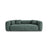 Martina 3-Sitzer Sofa mit Schlaffunktion, ausklappbar, aus Samt in Petrol (Vogue 12), 264x106 cm von Micadoni – Bild 1