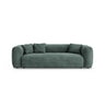 Martina 3-Sitzer Sofa mit Schlaffunktion, ausklappbar, aus Samt in Petrol (Vogue 12), 264x106 cm von Micadoni – Bild 1