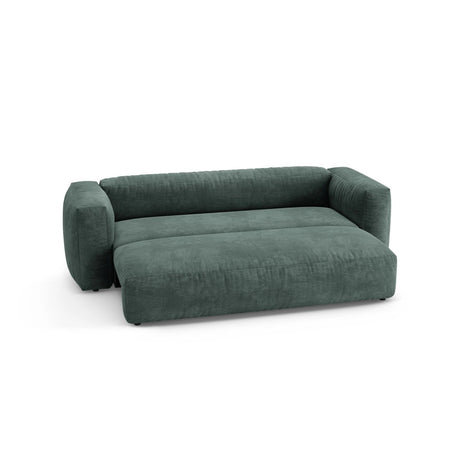 Martina 3-Sitzer Sofa mit Schlaffunktion, ausklappbar, aus Samt in Petrol (Vogue 12), 264x106 cm von Micadoni – Bild 7