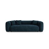 Martina 3-Sitzer Sofa mit Schlaffunktion, ausklappbar, aus Samt in Tiefes Petrol (Vogue 13), 264x106 cm von Micadoni – Bild 1