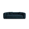 Martina 3-Sitzer Sofa mit Schlaffunktion, ausklappbar, aus Samt in Tiefes Petrol (Vogue 13), 264x106 cm von Micadoni – Bild 1