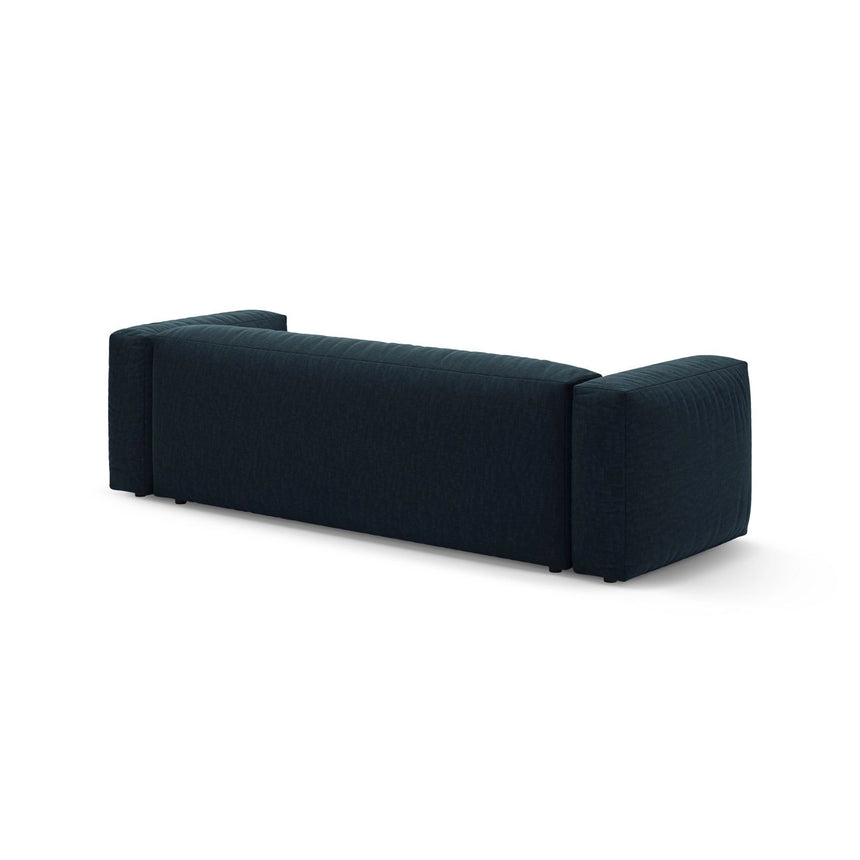 Martina 3-Sitzer Sofa mit Schlaffunktion, ausklappbar, aus Strukturierter Stoff in Blau Jeans (Boston Ocean), 264x106 cm von Micadoni – Bild 8