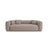 Martina 3-Sitzer Sofa mit Schlaffunktion, ausklappbar, aus Strukturierter Stoff in Dunkelbeige (Boston Trufa), 264x106 cm von Micadoni – Bild 1