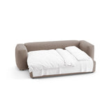Martina 3-Sitzer Sofa mit Schlaffunktion, ausklappbar, aus Strukturierter Stoff in Dunkelbeige (Boston Trufa), 264x106 cm von Micadoni – Bild 7