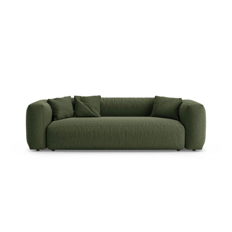 Martina 3-Sitzer Sofa mit Schlaffunktion, ausklappbar, aus Strukturierter Stoff in Grün (Boston Forest), 264x106 cm von Micadoni – Bild 1