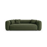 Martina 3-Sitzer Sofa mit Schlaffunktion, ausklappbar, aus Strukturierter Stoff in Grün (Boston Forest), 264x106 cm von Micadoni – Bild 1