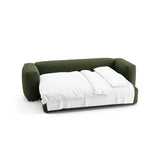 Martina 3-Sitzer Sofa mit Schlaffunktion, ausklappbar, aus Strukturierter Stoff in Grün (Boston Forest), 264x106 cm von Micadoni – Bild 7