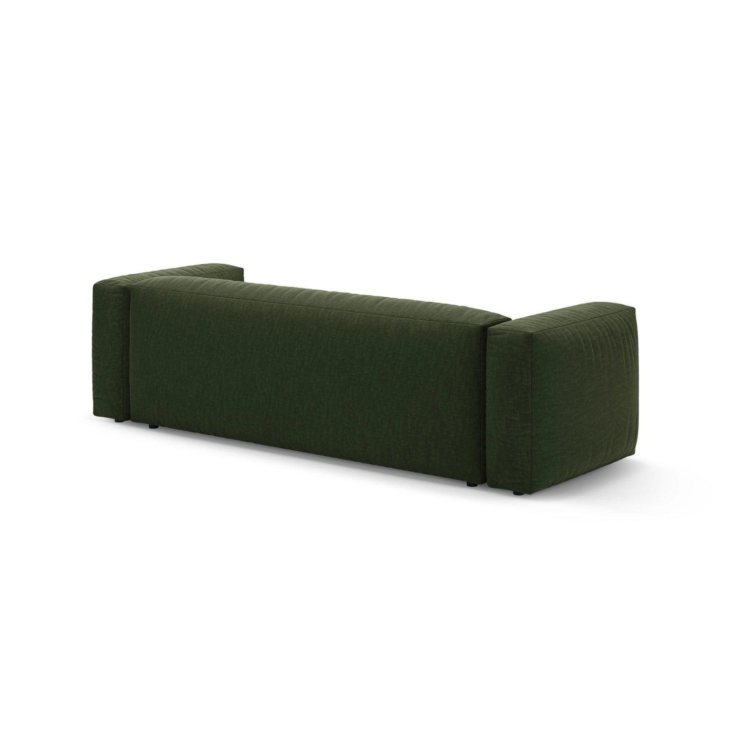 Martina 3-Sitzer Sofa mit Schlaffunktion, ausklappbar, aus Strukturierter Stoff in Grün (Boston Forest), 264x106 cm von Micadoni – Bild 8