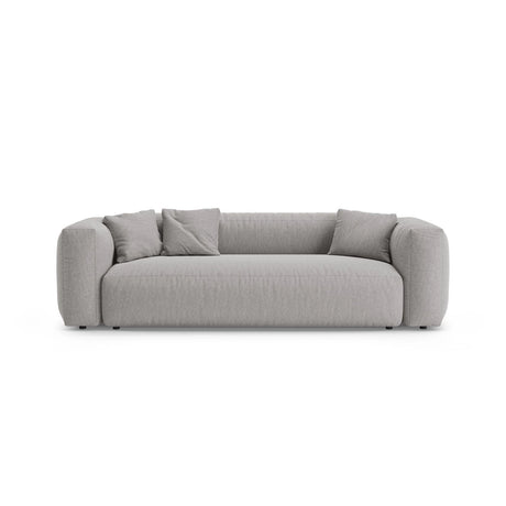 Martina 3-Sitzer Sofa mit Schlaffunktion, ausklappbar, aus Strukturierter Stoff in Hellgrau (Boston Light Grey), 264x106 cm von Micadoni – Bild 1
