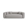 Martina 3-Sitzer Sofa mit Schlaffunktion, ausklappbar, aus Strukturierter Stoff in Hellgrau (Boston Light Grey), 264x106 cm von Micadoni – Bild 1