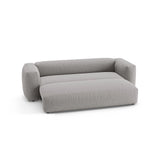 Martina 3-Sitzer Sofa mit Schlaffunktion, ausklappbar, aus Strukturierter Stoff in Hellgrau (Boston Light Grey), 264x106 cm von Micadoni – Bild 6