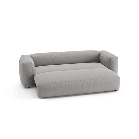 Martina 3-Sitzer Sofa mit Schlaffunktion, ausklappbar, aus Strukturierter Stoff in Hellgrau (Boston Light Grey), 264x106 cm von Micadoni – Bild 6