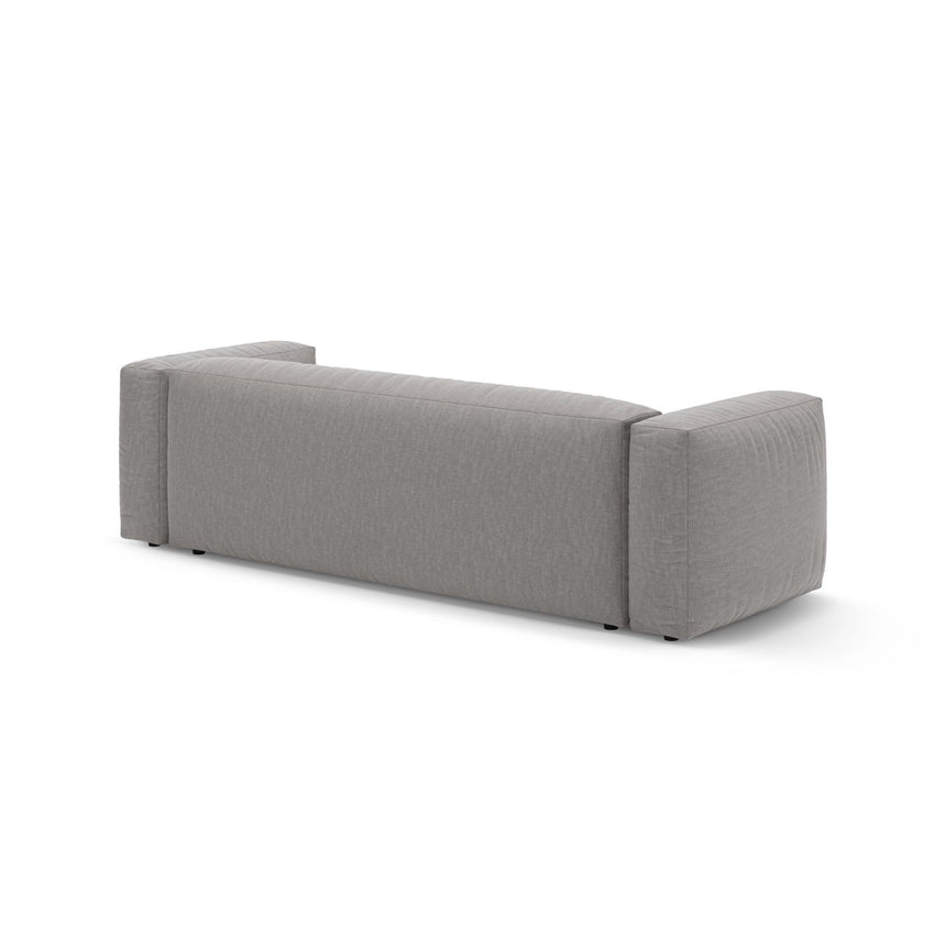 Martina 3-Sitzer Sofa mit Schlaffunktion, ausklappbar, aus Strukturierter Stoff in Hellgrau (Boston Light Grey), 264x106 cm von Micadoni – Bild 8