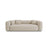 Martina 3-Sitzer Sofa mit Schlaffunktion, ausklappbar, aus Strukturierter Stoff in Leichtes Beige (Boston Toffee), 264x106 cm von Micadoni – Bild 1