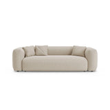Martina 3-Sitzer Sofa mit Schlaffunktion, ausklappbar, aus Strukturierter Stoff in Leichtes Beige (Boston Toffee), 264x106 cm von Micadoni – Bild 1