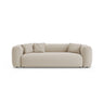 Martina 3-Sitzer Sofa mit Schlaffunktion, ausklappbar, aus Strukturierter Stoff in Leichtes Beige (Boston Toffee), 264x106 cm von Micadoni – Bild 1