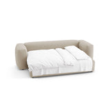 Martina 3-Sitzer Sofa mit Schlaffunktion, ausklappbar, aus Strukturierter Stoff in Leichtes Beige (Boston Toffee), 264x106 cm von Micadoni – Bild 7
