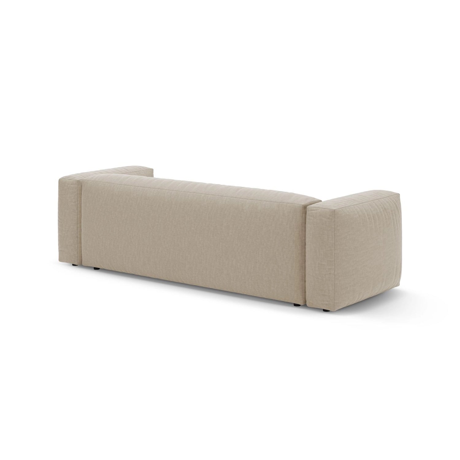 Martina 3-Sitzer Sofa mit Schlaffunktion, ausklappbar, aus Strukturierter Stoff in Leichtes Beige (Boston Toffee), 264x106 cm von Micadoni – Bild 8