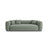 Martina 3-Sitzer Sofa mit Schlaffunktion, ausklappbar, aus Strukturierter Stoff in Moosgrün (Boston Water Green), 264x106 cm von Micadoni – Bild 1