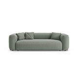 Martina 3-Sitzer Sofa mit Schlaffunktion, ausklappbar, aus Strukturierter Stoff in Moosgrün (Boston Water Green), 264x106 cm von Micadoni – Bild 1