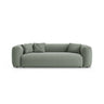 Martina 3-Sitzer Sofa mit Schlaffunktion, ausklappbar, aus Strukturierter Stoff in Moosgrün (Boston Water Green), 264x106 cm von Micadoni – Bild 1