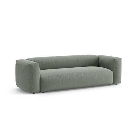 Martina 3-Sitzer Sofa mit Schlaffunktion, ausklappbar, aus Strukturierter Stoff in Moosgrün (Boston Water Green), 264x106 cm von Micadoni – Bild 5