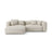 Martina 4-Sitzer Ecksofa mit Schlaffunktion, Linke Seite, aus Boucle in Beige (Monet Sand), 280x170 cm von Micadoni – Bild 1