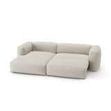 Martina 4-Sitzer Ecksofa mit Schlaffunktion, Linke Seite, aus Boucle in Beige (Monet Sand), 280x170 cm von Micadoni – Bild 7