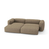 Martina 4-Sitzer Ecksofa mit Schlaffunktion, Linke Seite, aus Boucle in Cappuccino (Monet Cappucino), 280x170 cm von Micadoni – Bild 7