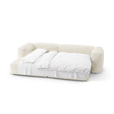 Martina 4-Sitzer Ecksofa mit Schlaffunktion, Linke Seite, aus Boucle in Elfenbein (Monet Nata), 280x170 cm von Micadoni – Bild 8