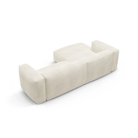 Martina 4-Sitzer Ecksofa mit Schlaffunktion, Linke Seite, aus Boucle in Elfenbein (Monet Nata), 280x170 cm von Micadoni – Bild 9