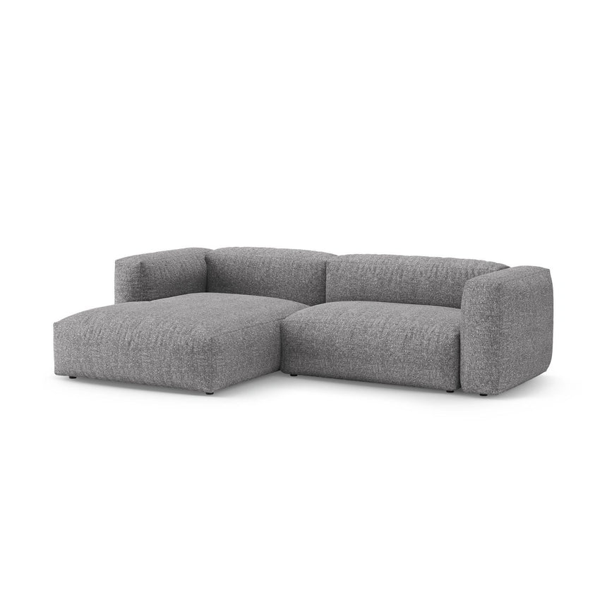 Martina 4-Sitzer Ecksofa mit Schlaffunktion, Linke Seite, aus Boucle in Graphit (Monet Graphite), 280x170 cm von Micadoni – Bild 6