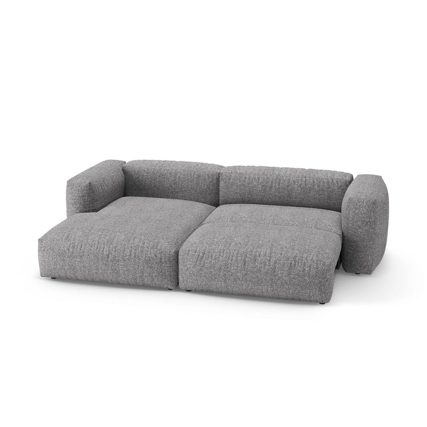 Martina 4-Sitzer Ecksofa mit Schlaffunktion, Linke Seite, aus Boucle in Graphit (Monet Graphite), 280x170 cm von Micadoni – Bild 7