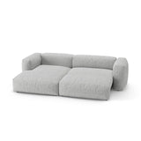 Martina 4-Sitzer Ecksofa mit Schlaffunktion, Linke Seite, aus Boucle in Silber (Monet Silver), 280x170 cm von Micadoni – Bild 7